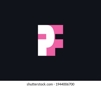 creative letter PF logo design vector template