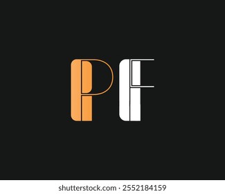 carta creativa PF diseño de logotipo para la empresa