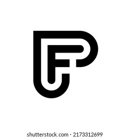 Creative letter PF monogram logo