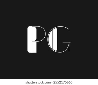 Diseño creativo del logotipo de la letra PG para la compañía