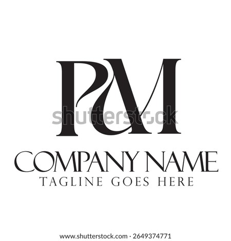 Creative letter PM or PAM vector logo design concept for a business and a company identity