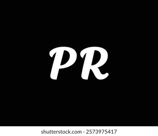 creative letter PR logo design template