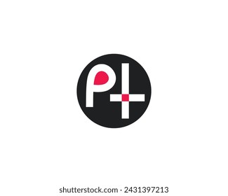 creative letter PT logo design vector
