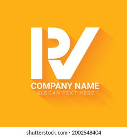 creative letter PV logo design template ,Initials logo,minimalist logo,flat logo design