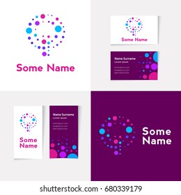 Creative Letter "Q" design on The Business Card Template.Vector Graphic. Vector graphic design elements for your company logo.