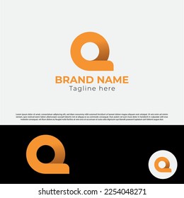 Creative Letter Q logo design vector template, minimal initial q, letter o logo, 3d clean Q and O logotype, o, q monogram - vector illustration