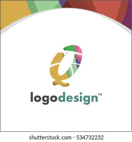Creative Letter Q Logo design vector template. Friendly funny ABC Typeface. Colorful Alphabet collection. Type Characters Logotype symbols.
