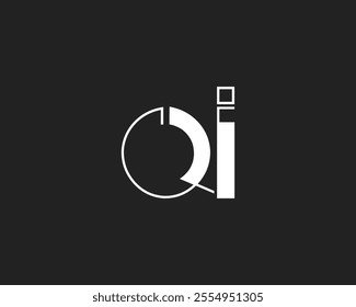 creative letter QI logo design template