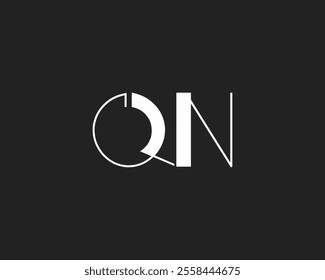 creative letter QN logo design template