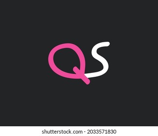 letra creativa Plantilla vectorial de diseño de logotipo QS