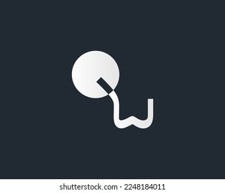 creative letter QW logo design vector template