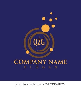 Creative letter QZG unique logo design template for company