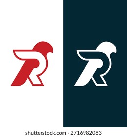 Creative Letter R Bird Logo Stock de Vectores y Artes vectoriales.