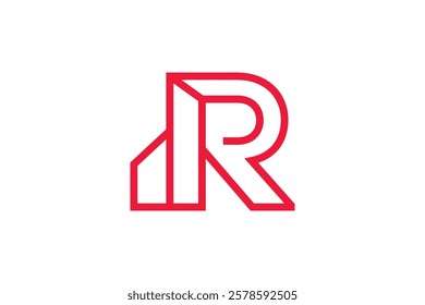 Creative letter R construction logo design 