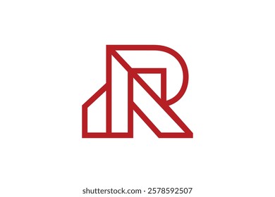 Creative letter R construction logo design 