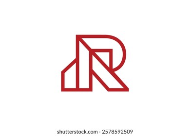 Creative letter R construction logo design 