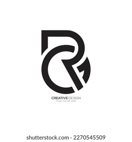 Creative letter R G initial modern monogram logo