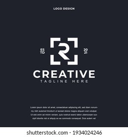 Creative Letter R icon logo design vector illustration. Alphabet letter R logo design color editable