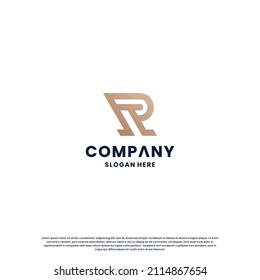 carta creativa Monograma de diseño del logotipo R para su empresa