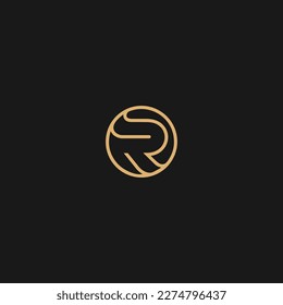 creative Letter R logo design vector graphic concept, R Minimal logo,
