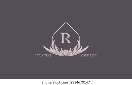 Creative letter R logo design. Monogram, business, real estate logo, company emblem.