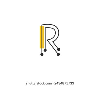creative letter R logo design vector