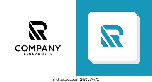 Vector premium de diseño de logotipo de letra creativa R