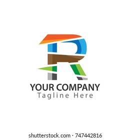 Creative Letter R logo Design. Colorful logos have a cheerful, happy, and active impression