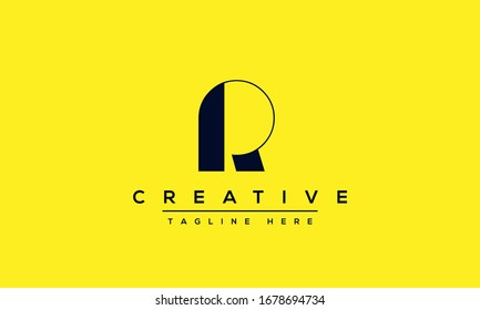 Creative letter R logo icon design template. Minimalist R RR initials based vector monogram.