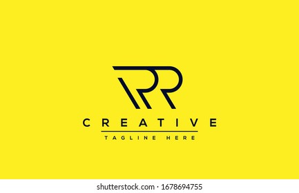 Creative letter R logo icon design template. Minimalist R RR initials based vector monogram.