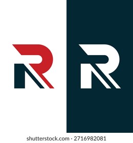 Creative Letter R Logo Icon Design Ilustraciones de stock.