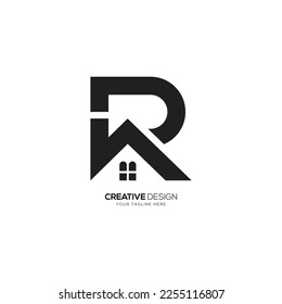 Creative letter R real estate business logo