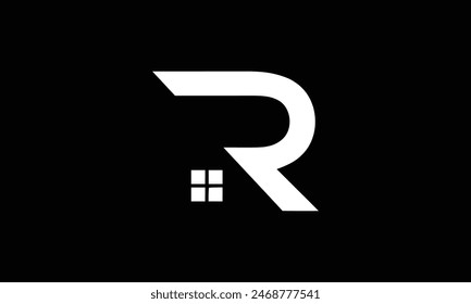 Creative letter R real estate business logo