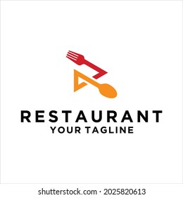 Creative letter R Restaurant logo vector design template