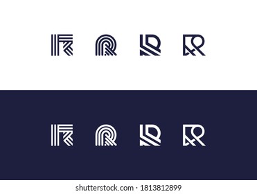 Creative Letter R set Collection Logo