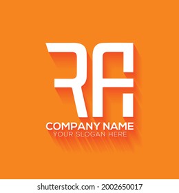 creative letter RA logo design template ,Initials logo, minimalist logo, flat logo design