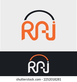 Creative Letter RAI Logo Design, Creative ra Logo, RAI-Brief-Vektorgrafik. Initials RAI gemeinsames Logo, RA-Logo, Letter monogram.