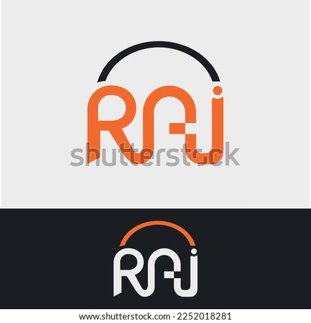 Creative Letter RAI Logo Design, Creative ra Logo, RAI letter vector. Initials RAI joint logo, RA linked logo, Letter monogram.