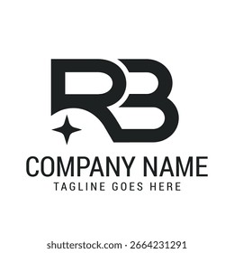 Creative Letter RB or BR Modern Minimalist Vector Logo Design Templates