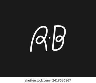 letra creativa RB logo diseño vector plantilla