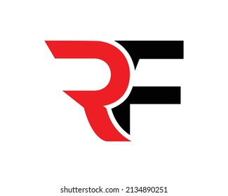 Icono de logotipo RF Carta creativa Ilustración de vectores de diseño único.	