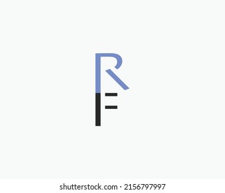 creative letter RF logo icon design template