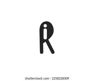 letra creativa Modelo vectorial de diseño de logotipo de RI