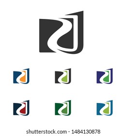 Creative letter RJ or RSJ Logo Design