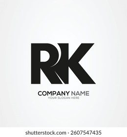 Creative Letter RK KR Monogram Logo Template With Vector Eps