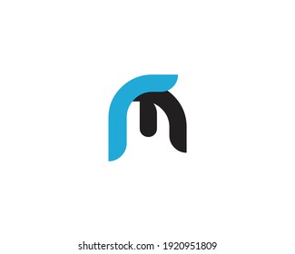 Design-Vektorgrafik-Design für kreativen Buchstaben RM-Logo