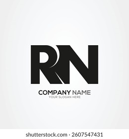 Creative Letter RN NR Monogram Logo Template With Vector Eps