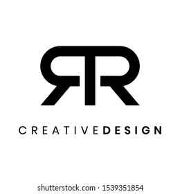 Creative letter RR logo design vector for business company