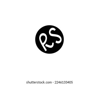 plantilla de vector de diseño de logotipo RS de letra creativa