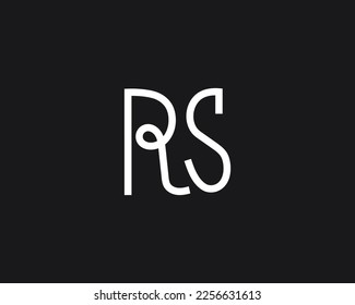 Creative Letter RS Logo Design Vector